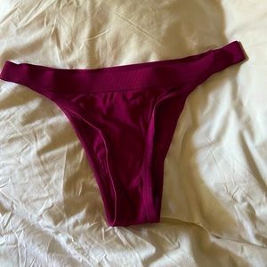 2/$30 raspberry white fox swim bikini bottom